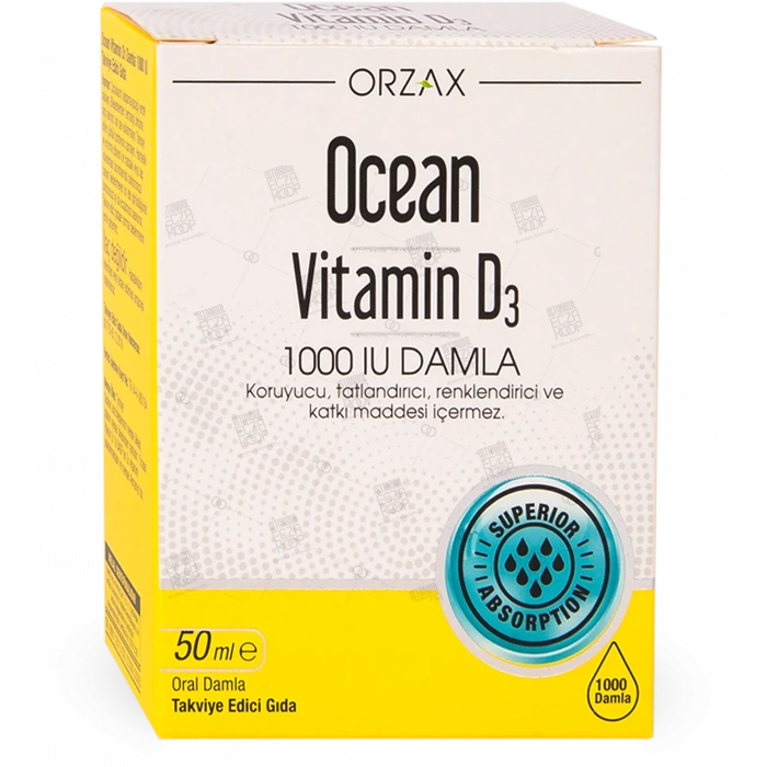 OCEAN VITAMIN D3 DAMLA 1000 IU 50 ml şişe
