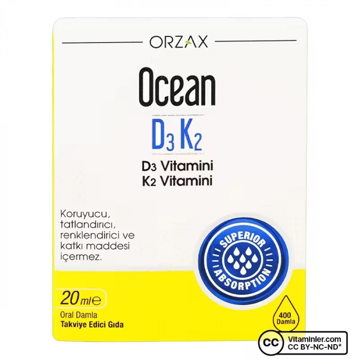 OCEAN D3K2 TAKVIYE EDICI GIDA 20 ml şişe