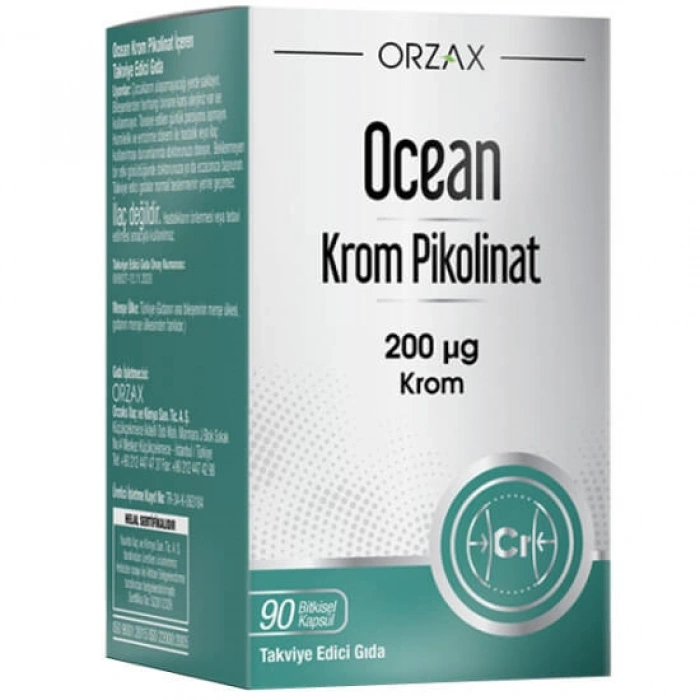 OCEAN KROM PIKOLINAT KAPSUL 200 mcg 90 kapsül
