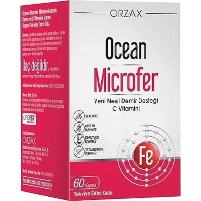 OCEAN MICROFER TAKVIYE EDICI GIDA KAPSUL 60 kapsül