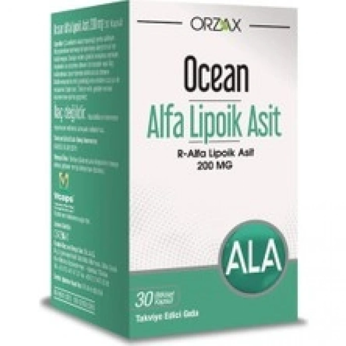 OCEAN ALFA LIPOIK ASIT ICEREN TAKVIYE EDICI GIDA 200 mg 30 kapsül