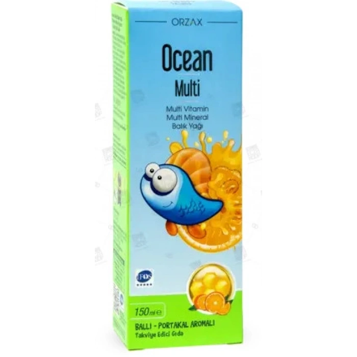 OCEAN MULTI MULTIVITAMIN MULTIMINERAL BALIK YAGI SURUP - BALLI PORTAKAL AROMALI …