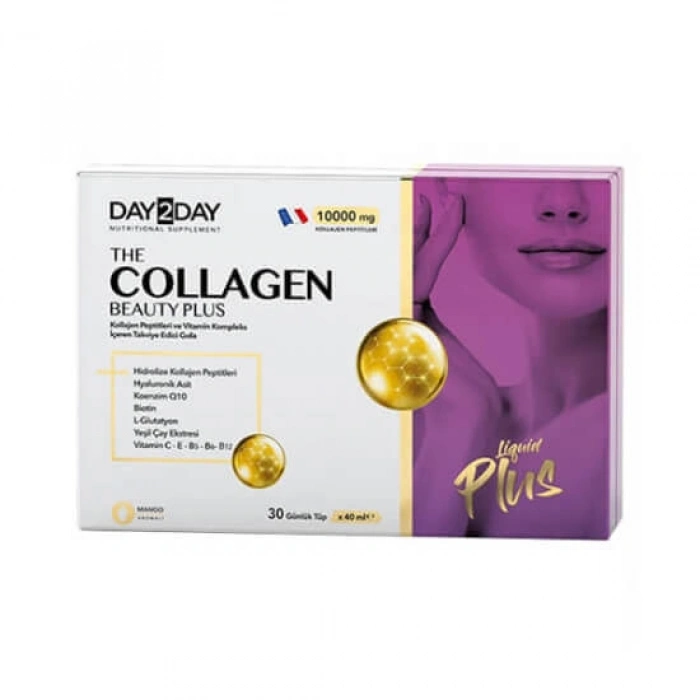 DAY2DAY THE COLLAGEN BEAUTY PLUS TAKVIYE EDICI GIDA 10000 mg 30x40 ml tüp