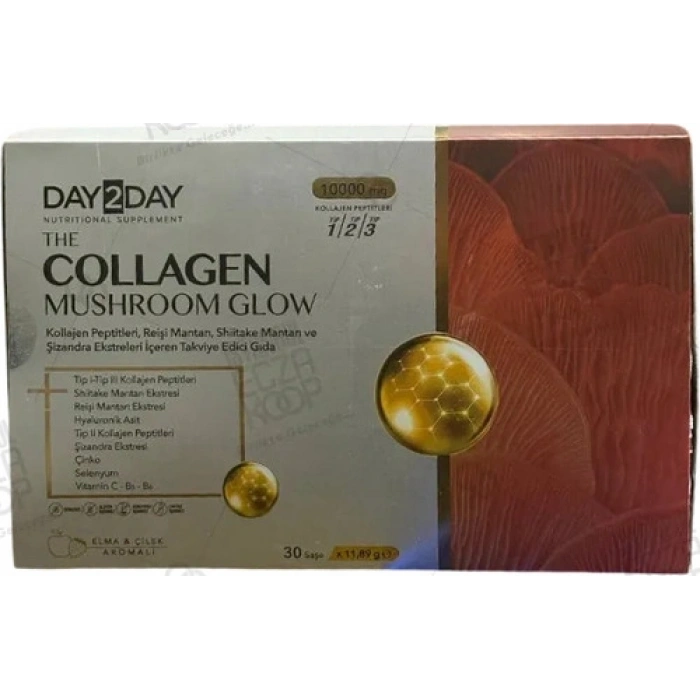 DAY2DAY THE COLLAGEN MUSHROOM GLOW TAKVIYE EDICI GIDA 30 saşe