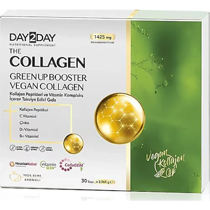 DAY2DAY THE COLLAGEN GREEN UP BOOSTER VEGAN COLLAGEN TAKVIYE EDICI GIDA SASE 30…