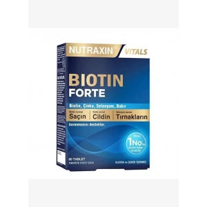 NUTRAXIN BIOTIN FORTE TAKVIYE EDICI GIDA  60 tablet