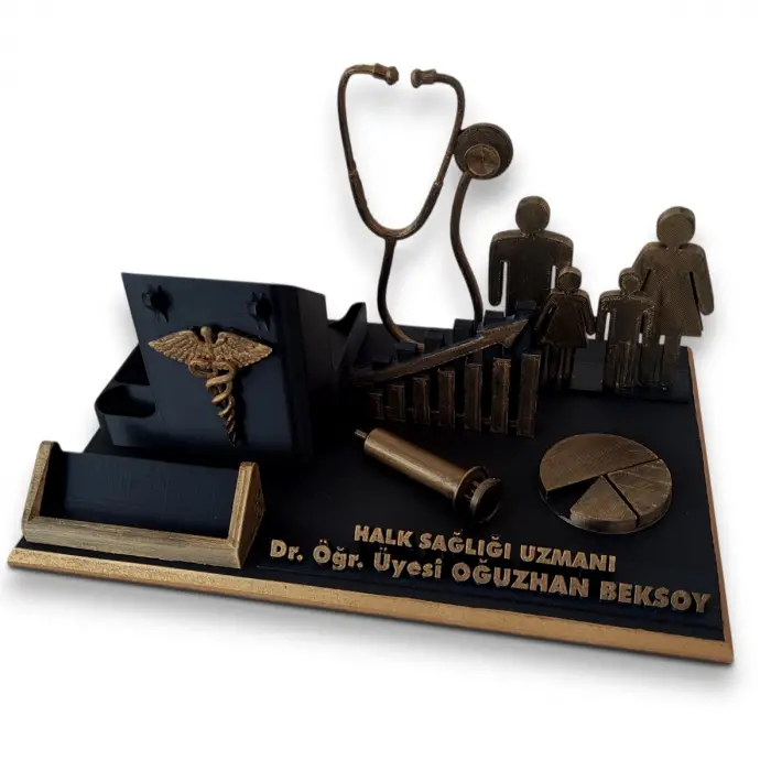 Halk Sağlığı Uzmanı Masa İsimliği – Kişiye Özel Doktor Ofis Hediyesi