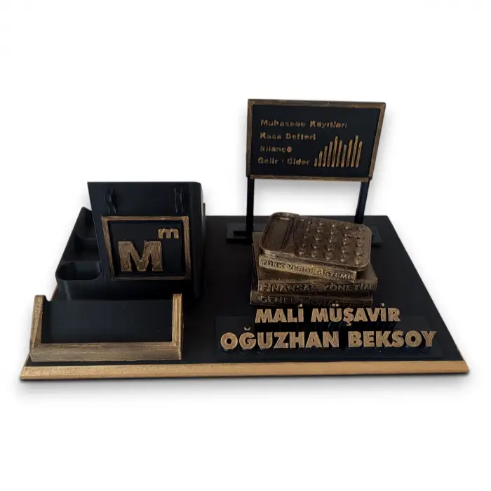 Mali Müşavir Masa İsimliği – Kişiye Özel Muhasebeci Ofis Hediyesi
