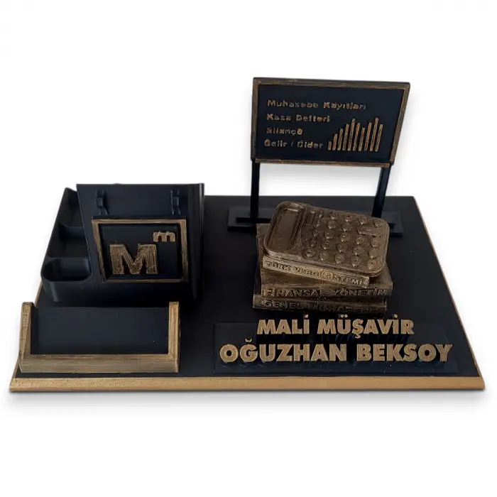 Mali Müşavir Masa İsimliği – Kişiye Özel Muhasebeci Ofis Hediyesi