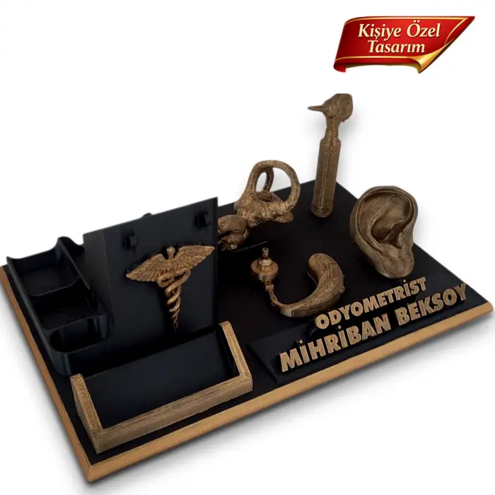 Odyolog Masa İsimliği – Kişiye Özel Odyolog Ofis Hediyesi