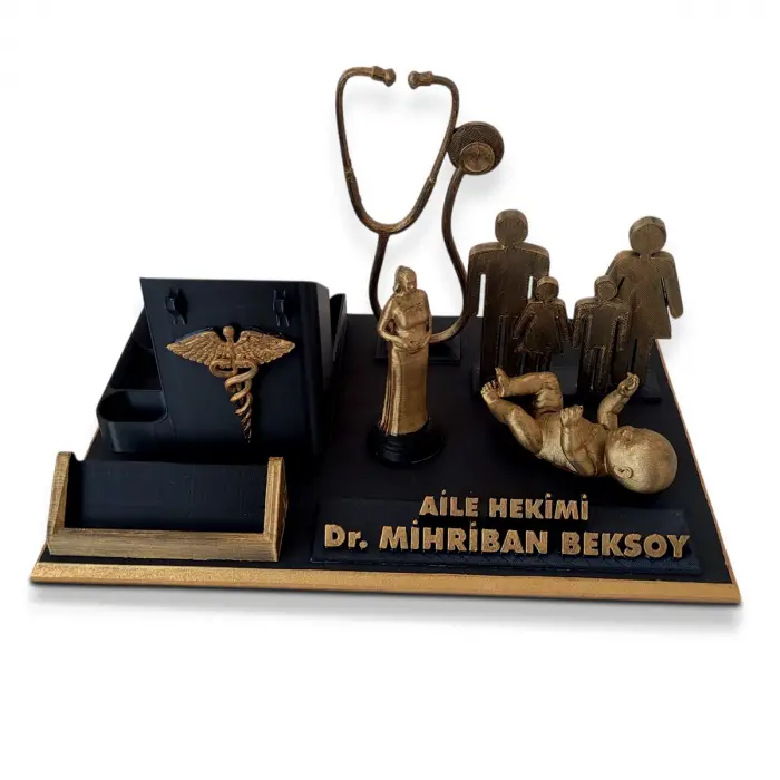 Aile Hekimi Masa İsimliği – Kişiye Özel Doktor Ofis Hediyesi
