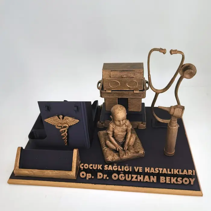 Kişiye Özel Çocuk Hastalıkları Doktoru Masa İsimliği ve Kartvizitlik