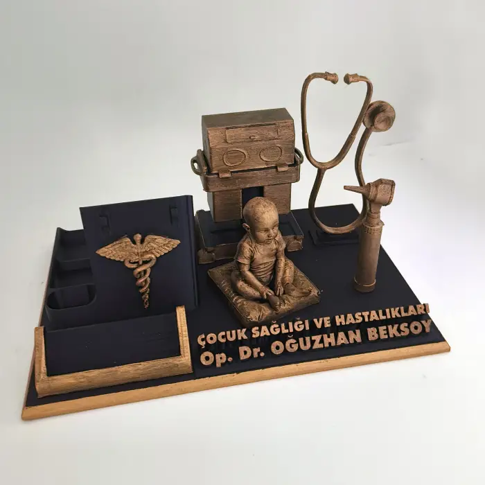 Kişiye Özel Çocuk Hastalıkları Doktoru Masa İsimliği ve Kartvizitlik
