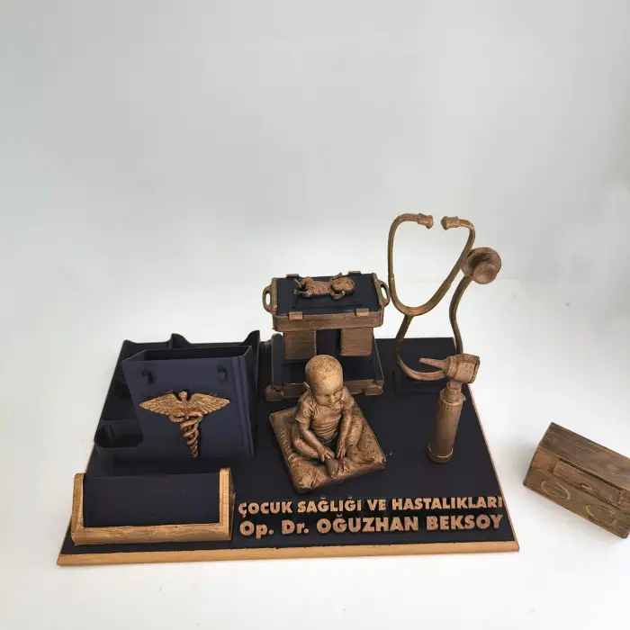 Kişiye Özel Çocuk Hastalıkları Doktoru Masa İsimliği ve Kartvizitlik