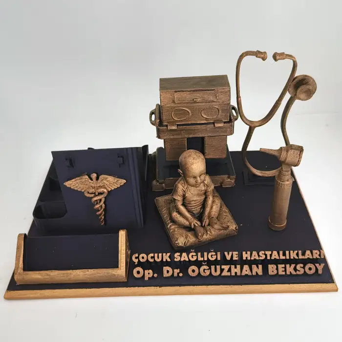 Kişiye Özel Çocuk Hastalıkları Doktoru Masa İsimliği ve Kartvizitlik