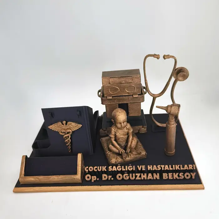 Kişiye Özel Çocuk Hastalıkları Doktoru Masa İsimliği ve Kartvizitlik