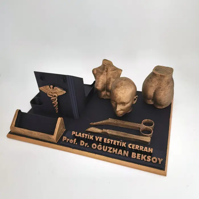 Kişiye Özel Plastik Cerrahi Uzmanı Masa İsimliği ve Kartvizitlik