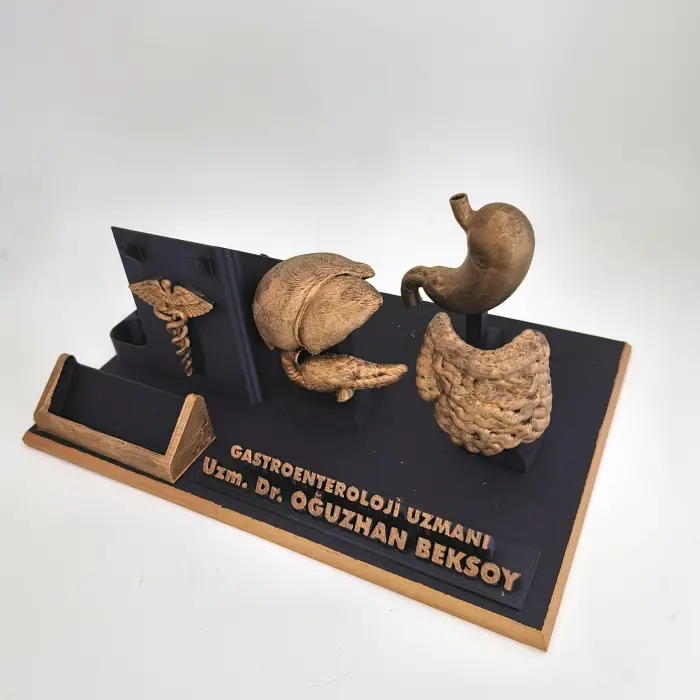 Kişiye Özel Gastroenteroloji Doktoru Masa İsimliği ve Kartvizitlik