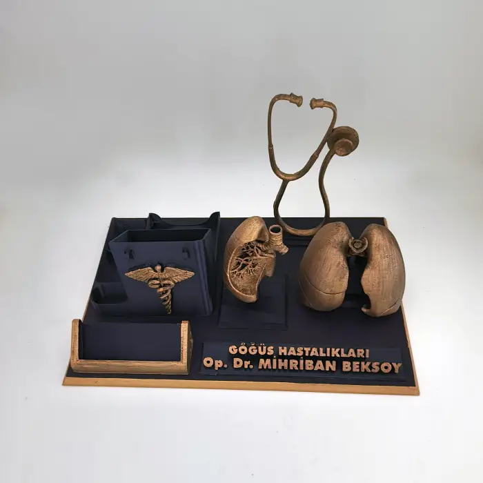 Göğüs Hastalıkları Uzmanı Masa İsimliği – Kişiye Özel Doktor Ofis Hediyesi