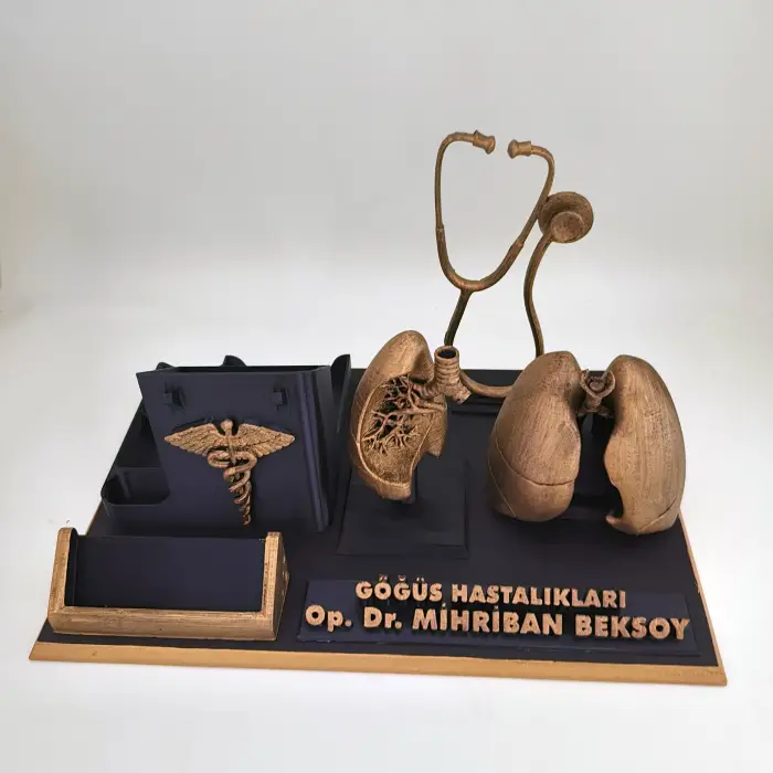 Göğüs Hastalıkları Uzmanı Masa İsimliği – Kişiye Özel Doktor Ofis Hediyesi