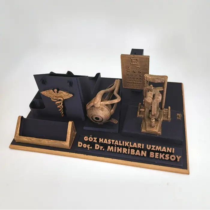 Kişiye Özel Göz Hastalıkları Uzmanı Masa İsimliği ve Kartvizitlik