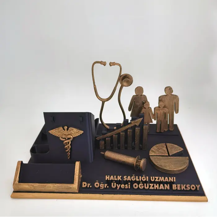 Kişiye Özel Halk Sağlığı Uzmanı Masa İsimliği ve Kartvizitlik