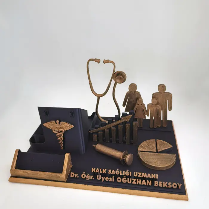 Kişiye Özel Halk Sağlığı Uzmanı Masa İsimliği ve Kartvizitlik