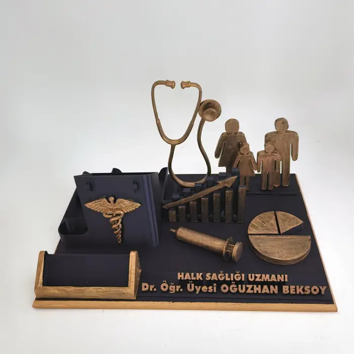 Kişiye Özel Halk Sağlığı Uzmanı Masa İsimliği ve Kartvizitlik