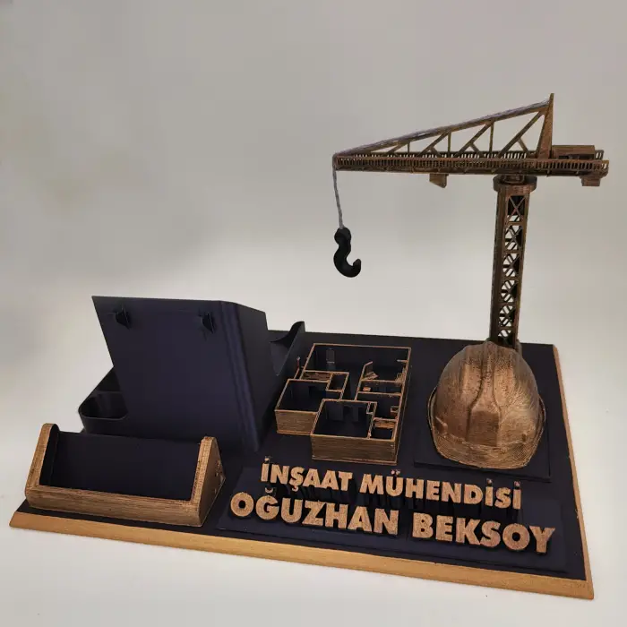 İnşaat Mühendisi Masa İsimliği – Kişiye Özel Mühendis Ofis Hediyesi