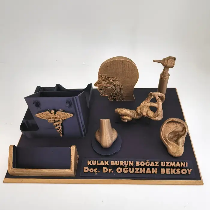 Kişiye Özel KBB Uzmanı Masa İsimliği ve Kartvizitlik