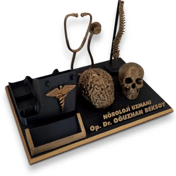 Nöroloji Uzmanı Masa İsimliği – Kişiye Özel Doktor Ofis Hediyesi