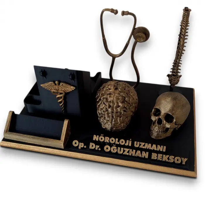 Nöroloji Uzmanı Masa İsimliği – Kişiye Özel Doktor Ofis Hediyesi
