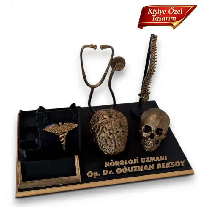 Nöroloji Uzmanı Masa İsimliği – Kişiye Özel Doktor Ofis Hediyesi