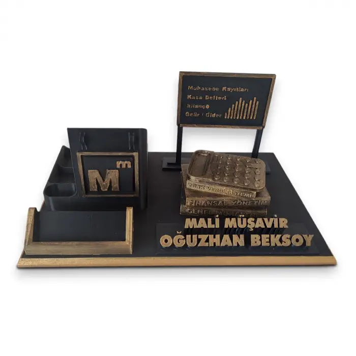 Mali Müşavir Masa İsimliği – Kişiye Özel Muhasebeci Ofis Hediyesi