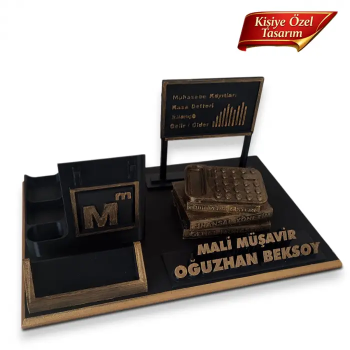 Mali Müşavir Masa İsimliği – Kişiye Özel Muhasebeci Ofis Hediyesi