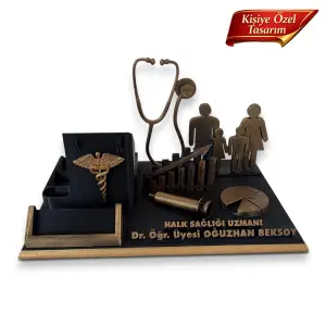 Halk Sağlığı Uzmanı Masa İsimliği – Kişiye Özel Doktor Ofis Hediyesi