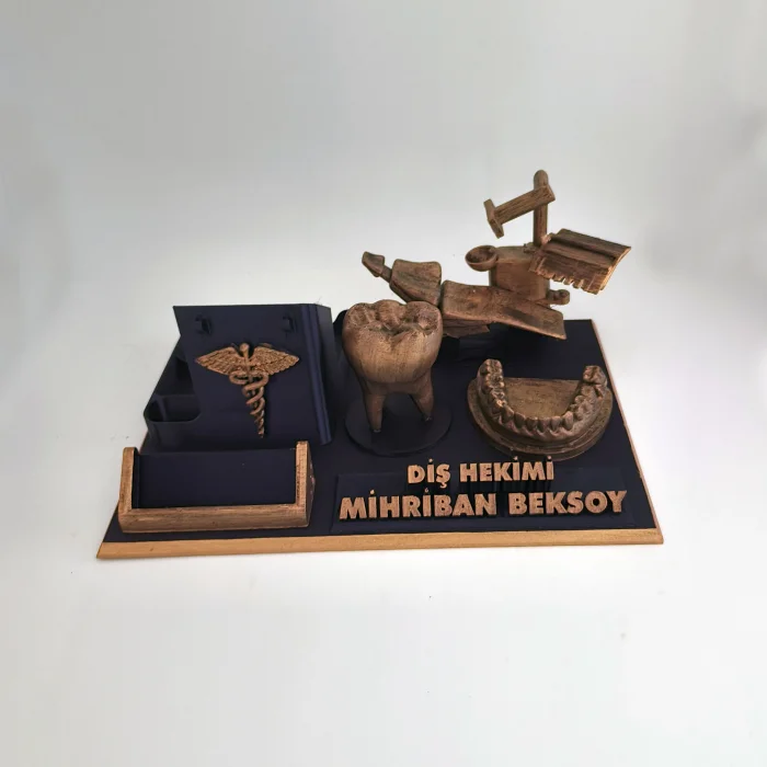 Kişiye Özel Diş Hekimi Masa İsimliği ve Kartvizitlik