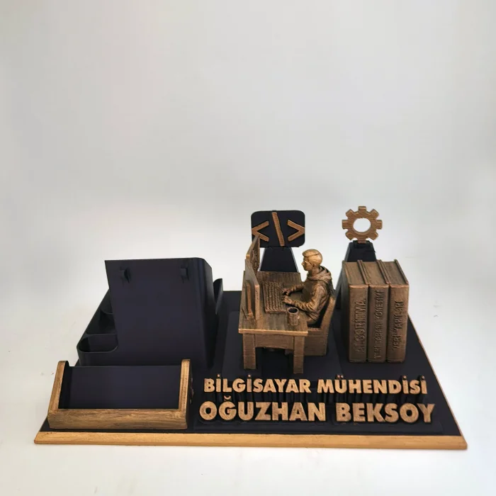 Kişiye Özel Bilgisayar Mühendisi Masa İsimliği ve Kartvizitlik