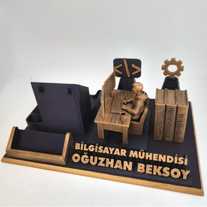 Kişiye Özel Bilgisayar Mühendisi Masa İsimliği ve Kartvizitlik