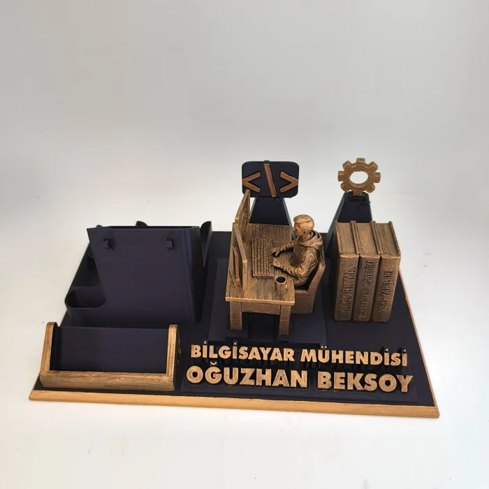Kişiye Özel Bilgisayar Mühendisi Masa İsimliği ve Kartvizitlik
