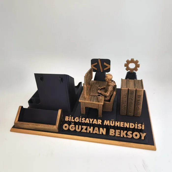 Kişiye Özel Bilgisayar Mühendisi Masa İsimliği ve Kartvizitlik