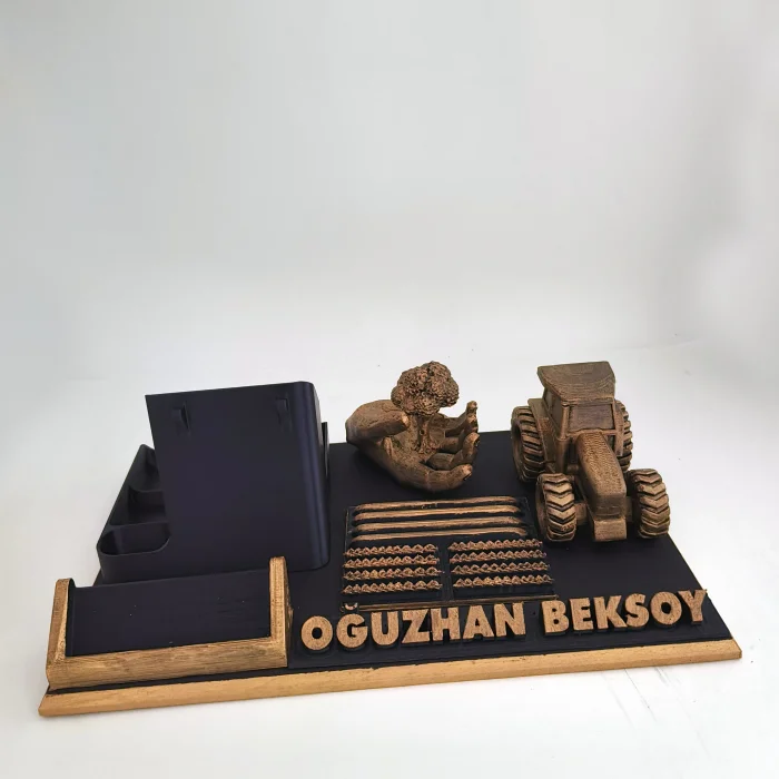 Kişiye Özel Çiftçi Masa İsimliği ve Kartvizitlik