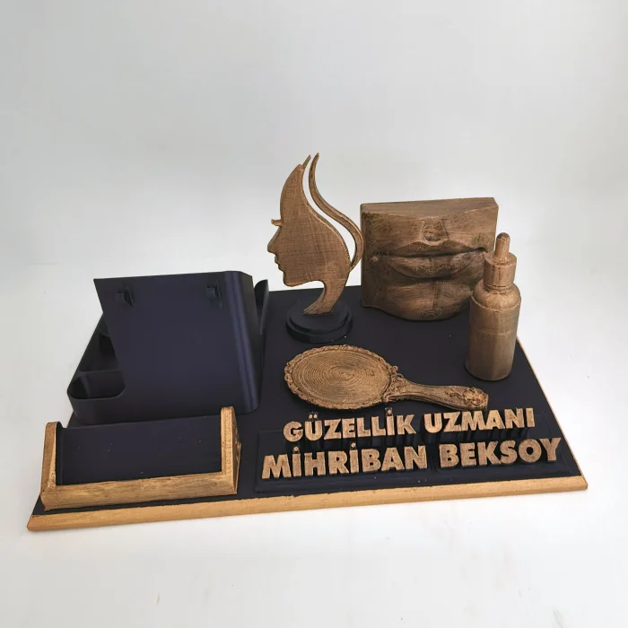 Kişiye Özel Güzellik Uzmanı Masa İsimliği ve Kartvizitlik