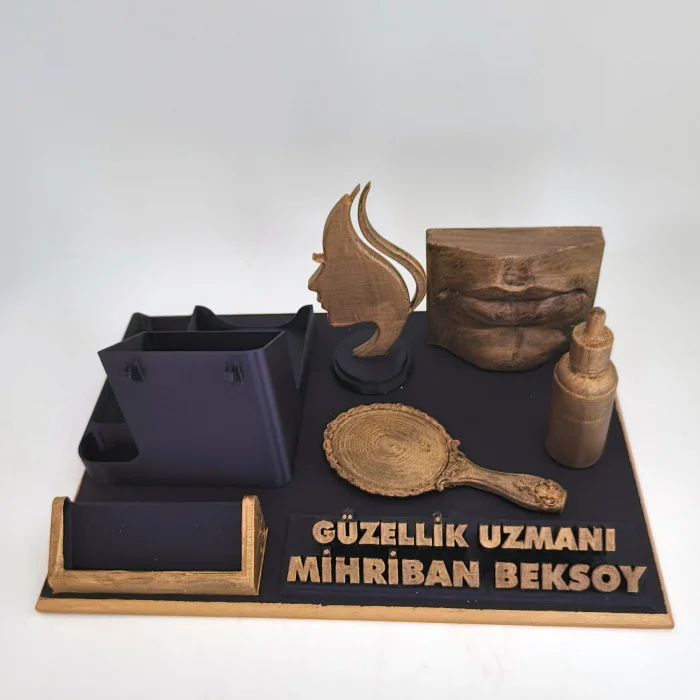 Kişiye Özel Güzellik Uzmanı Masa İsimliği ve Kartvizitlik