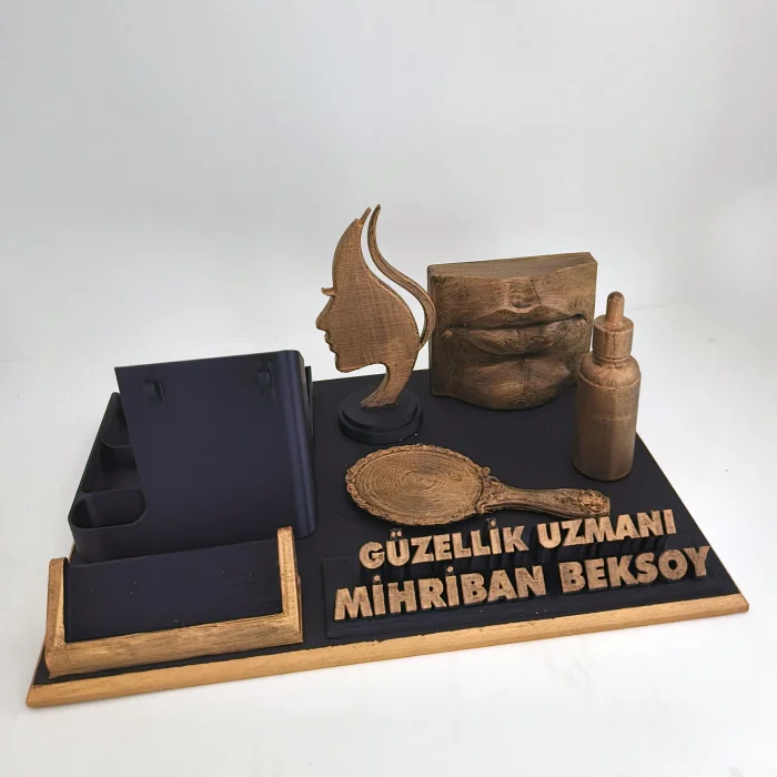 Kişiye Özel Güzellik Uzmanı Masa İsimliği ve Kartvizitlik