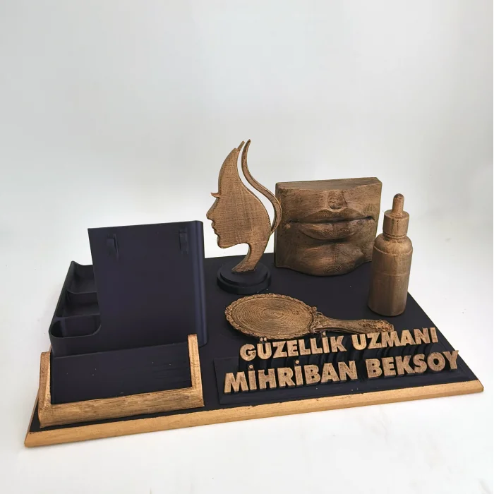 Kişiye Özel Güzellik Uzmanı Masa İsimliği ve Kartvizitlik