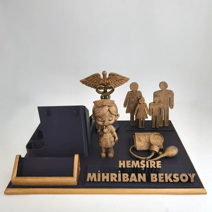 Kişiye Özel Hemşire Masa İsimliği ve Kartvizitlik