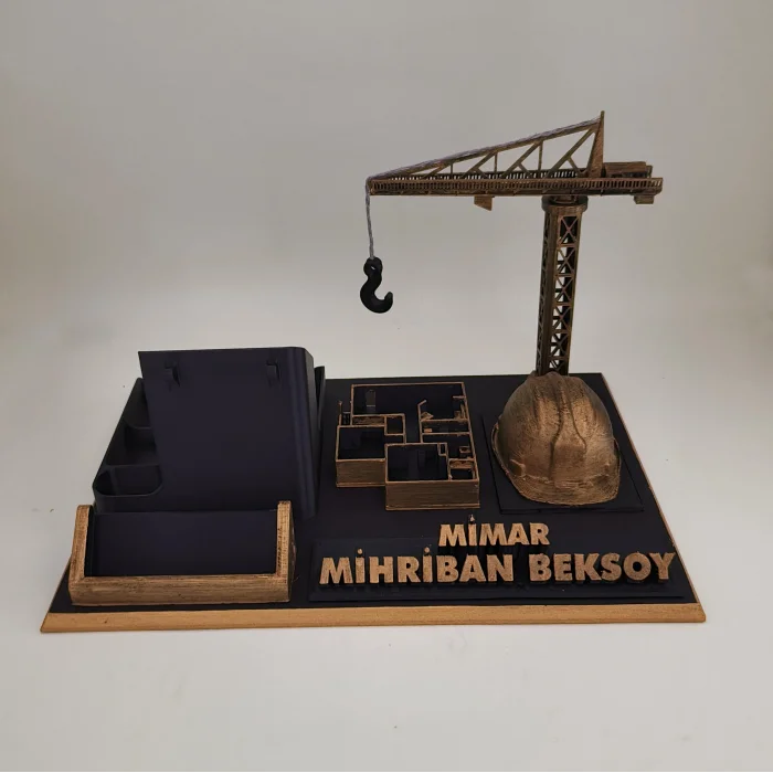 Kişiye Özel Mimar Masa İsimliği ve Kartvizitlik