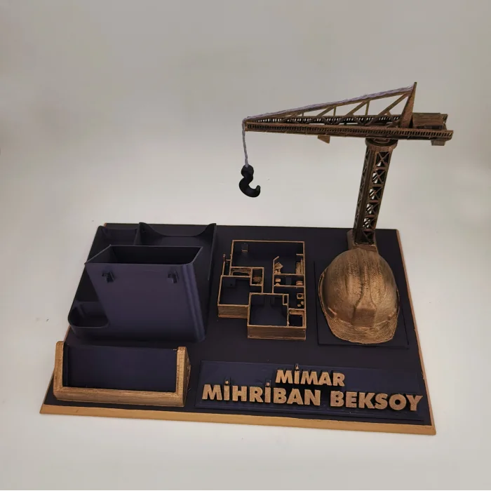 Kişiye Özel Mimar Masa İsimliği ve Kartvizitlik
