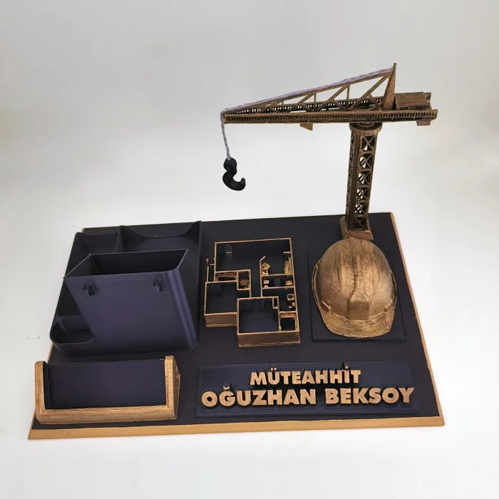 Kişiye Özel Müteahhit Masa İsimliği ve Kartvizitlik
